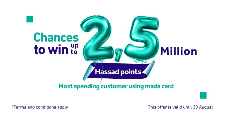 Chances to win up to 2,5 Million Hassad points